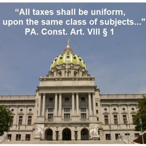 PA Supreme Court building, quote from constitution